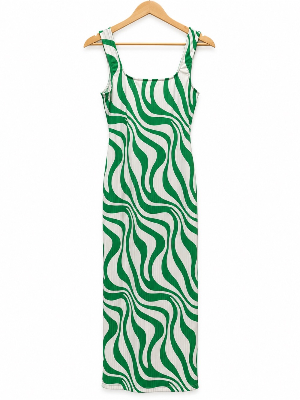 Fashion Nova Maisie Maxi Dress XL Kelly Green White Swirl NWT